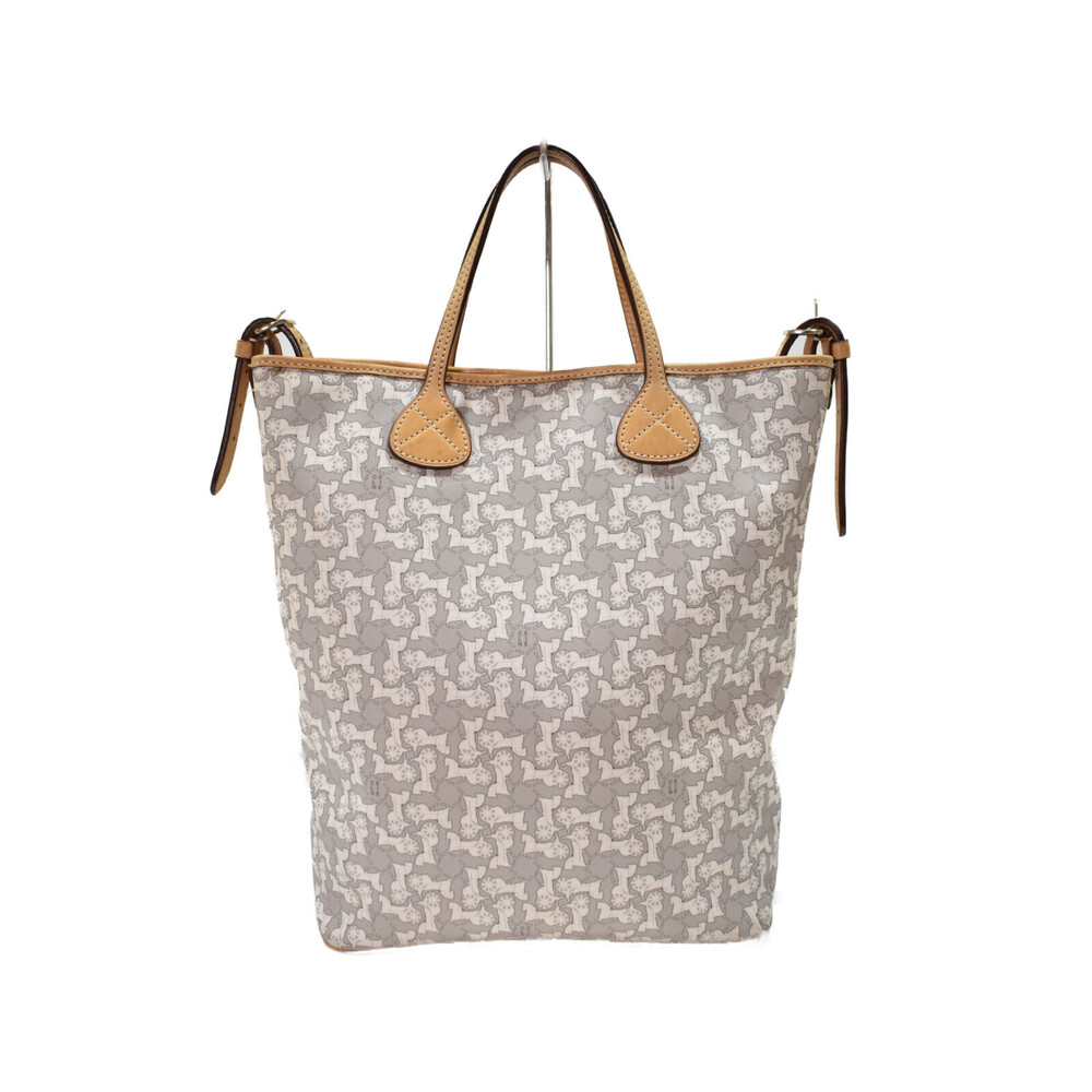 CELINE Tote Bag Leather Gray Beige Tan Carriage the - Picture 2 of 7